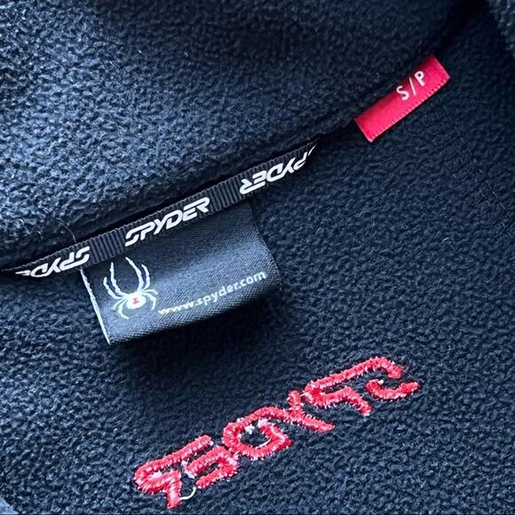 Spyder Black 1/4 Zip Fleece Lined Long Sleeve Pullover Sweater Men’s Size Small - Picture 6 of 7
